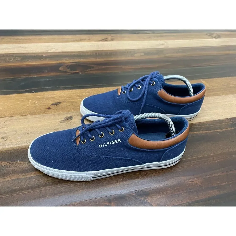 Tommy Hilfiger Canvas Sneakers Casual Shoes Navy Blue Dadcore Men's Size 9
